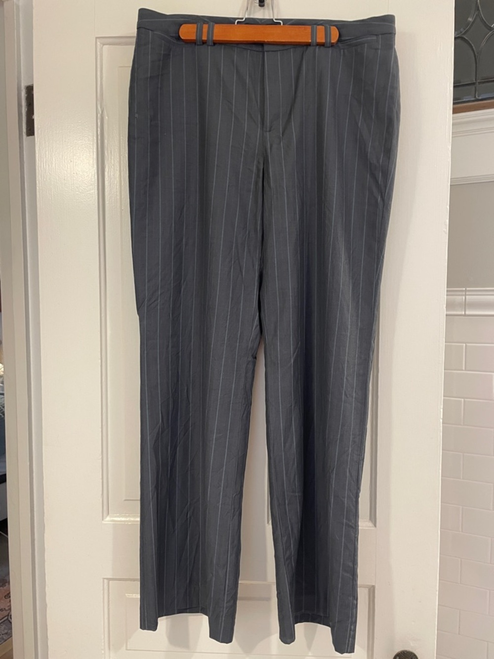 Vintage Banana Republic Gray Pinstripe Trousers